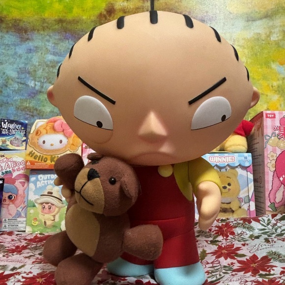 Family Guy Other - Family Guy Talking Stewie Griffin Figure with Teddy Bear circa 2005